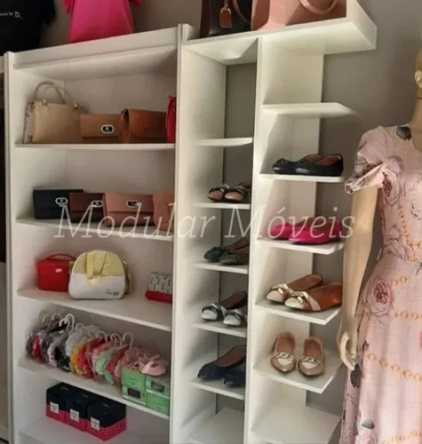Estante Prateleira + Sapateira Escada - 100% MDF