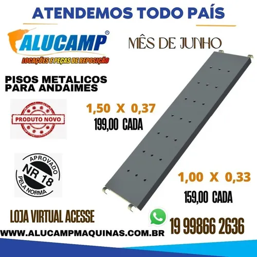 Pisos metálico para andaimes novos