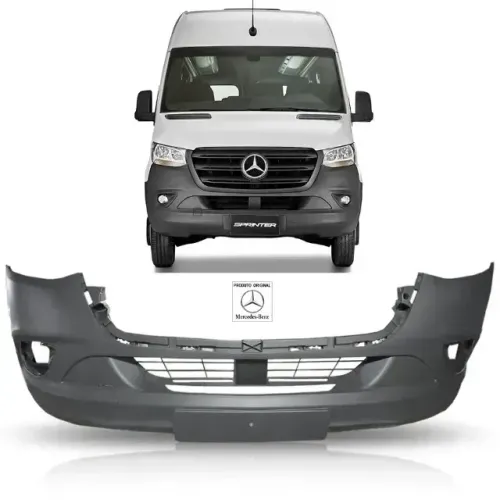 Parachoque Dianteiro Mercedes Benz Sprinter 2020 - Preto Texturizado - Original
