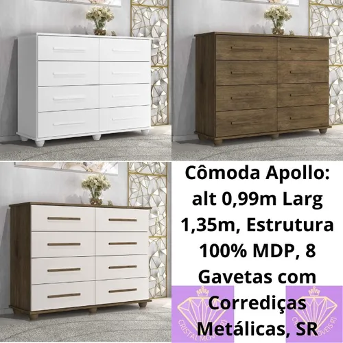 Cômoda Apollo 8G Branco SR