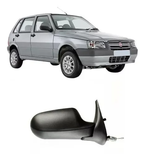 Par Retrovisor Fiat Uno 2005 à 2010 - Preto - Ficosa