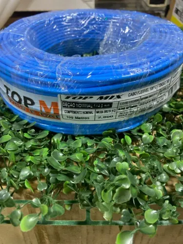 Rolo de Fio 4,00m Cabo Flexível 1x4.0mm 100 Metros TOP MIX