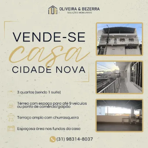 Casa ampla com terraço, quintal e térreo com espaço para comércio ou galpão
