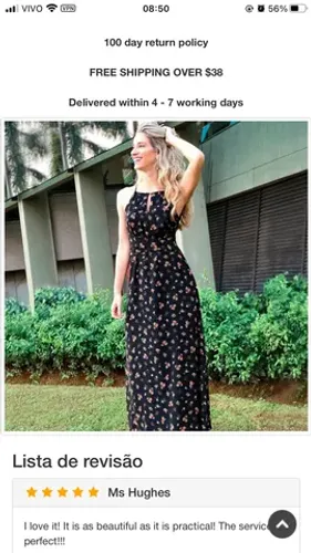 Vestido Zinzane longo