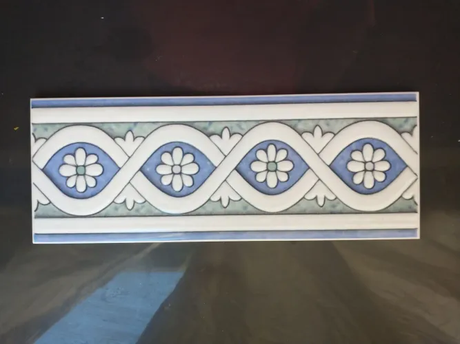 Azulejo Faixa decorada INCEPA Festone URAL ANIL-A 12,5x33cm 