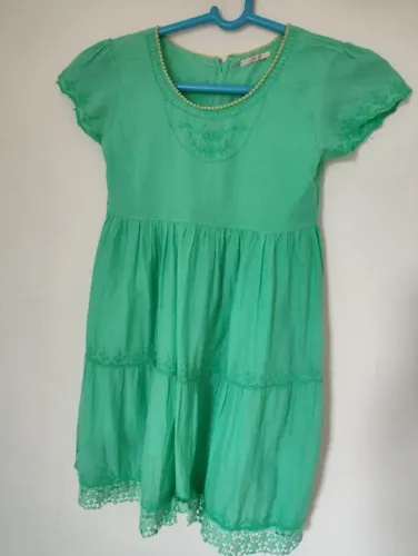 Vestido Infantil PUC - Verde - 10 Anos