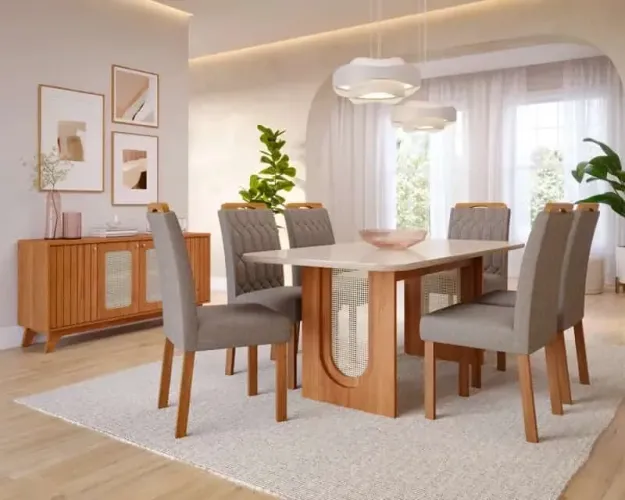 Mesa de jantar 6 cadeiras 1.60x 0,80 frete gratis entrego hoje R$ 2.999,99A vista