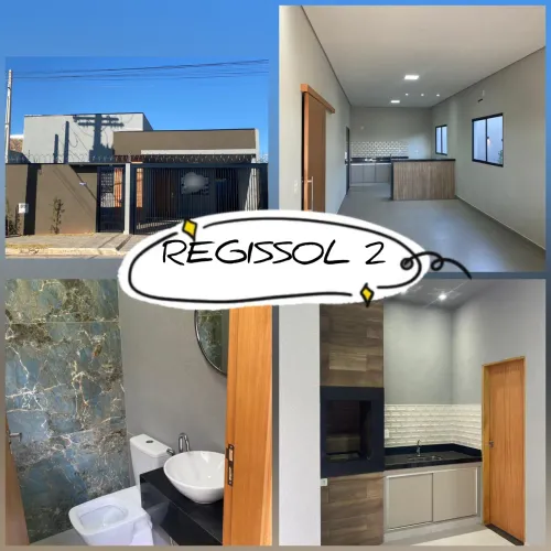 Vendo Casa Nova | Regissol em Mirassol | 3 Dorm | Suíte | Área Gourmet
