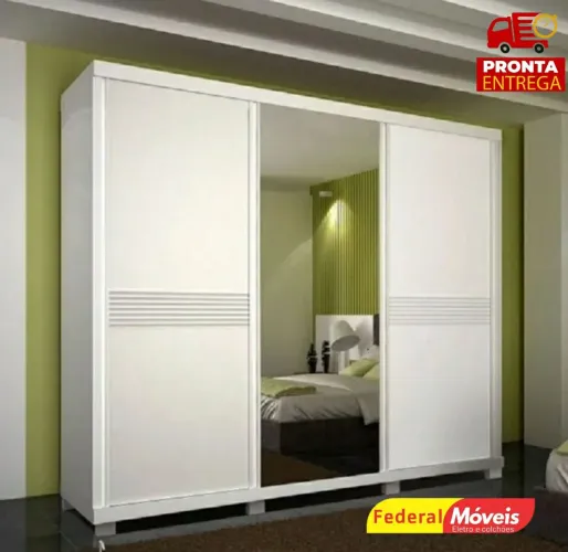 Guarda Roupa 3 Portas de Correr Novo Fazemos Entrega