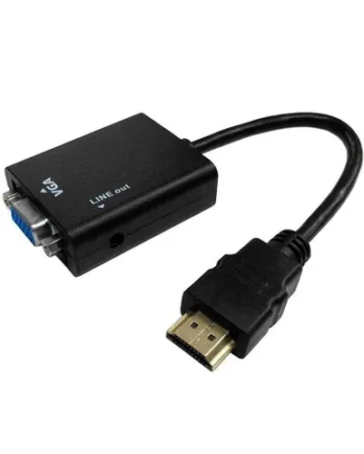 Cabo Adaptador Conversor HDMI para VGA com Saída P2 de áudio