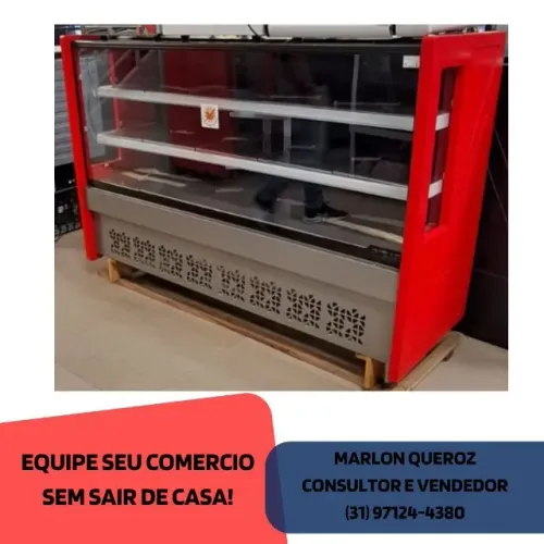 Balcao de Carne Vermelho 2,0M Avicola Novo