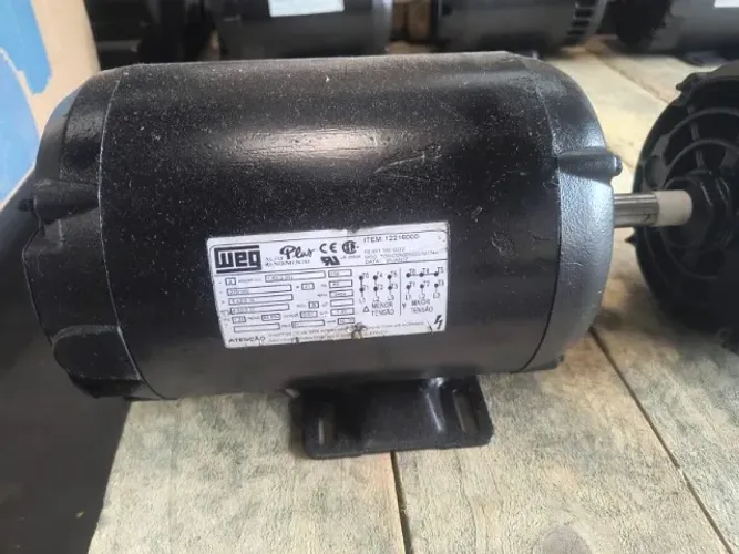 Motor Elétrico 2 CV 2 Polos Alta Rotação Trifásico Weg IP 21 220/380V Seminovo