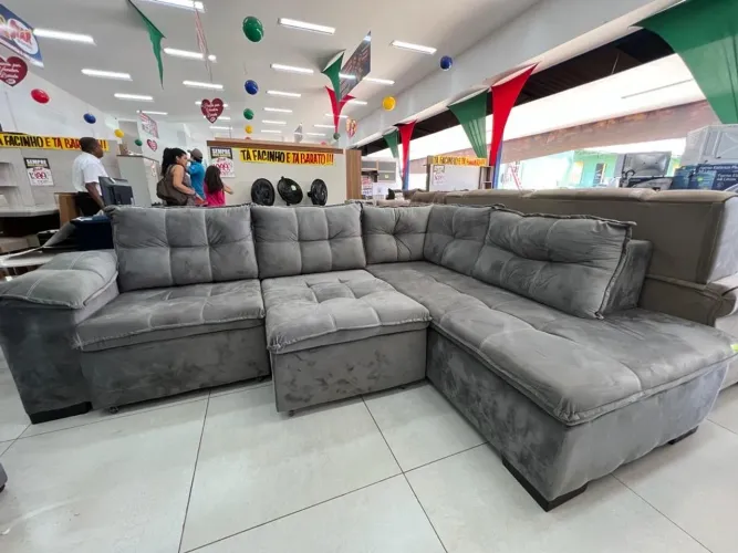 Sofá Retrátil em L Super Confortável e Luxuoso ( Pronta Entrega ) 