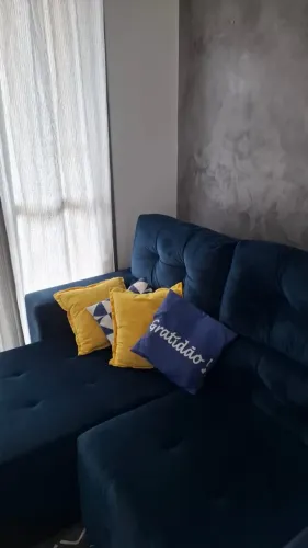 Sofá Azul Superconfortável Retrátil e Reclinável