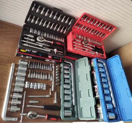 2 Estojos Ferramentas à Sua Escolha Com 46peças+10peças chaves catraca soquetes