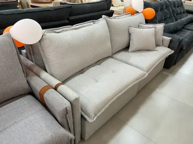 Sofá Zero Caixa em Linho com Molas Ensacadas - Conforto e Qualidade!