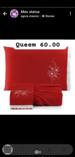 Lençol Casal Queen com Elástico e 2 Fronhas Bordadas