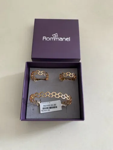 Conjunto Rommanel Semijoias - Brincos e Pulseira