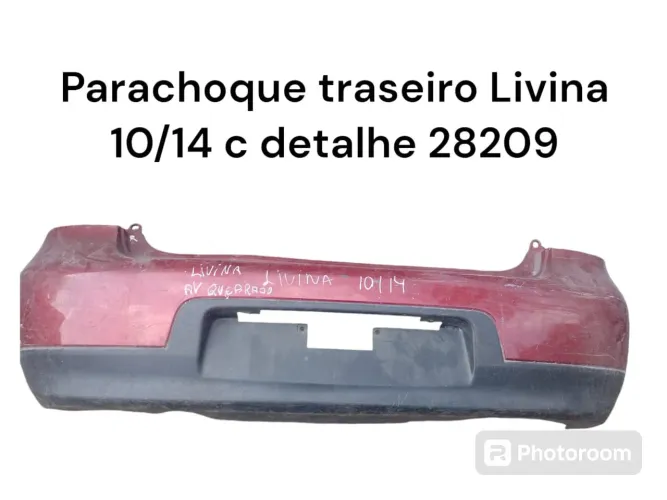 Parachoque Traseiro Livina 10/14 c/ Detalhe