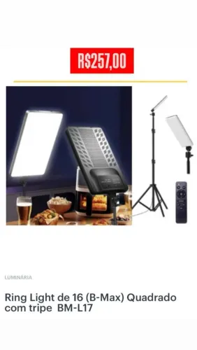 Ring light profissional quadrado 