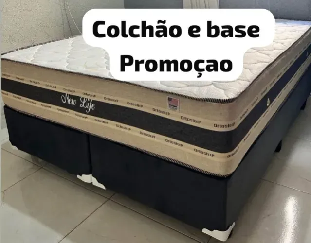Cama box colchão e base (novo) hoje
