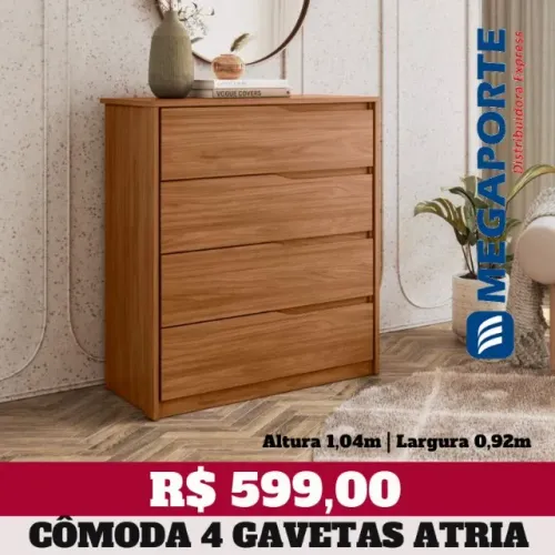 Cômoda 4 Gavetas (Novo) Entrega Grátis!