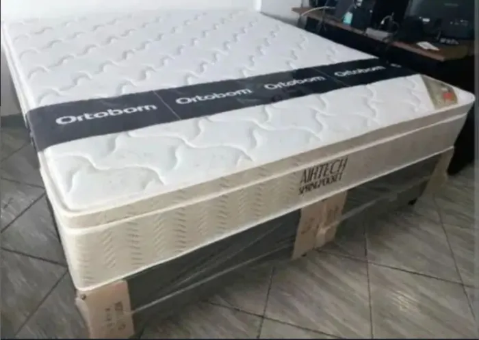 Cama box Queen size Ortobom molas pockete ensacadas 