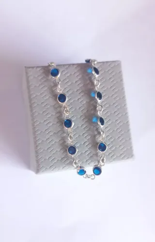 Pulseira de prata 925 (nova) cravejada zirconia