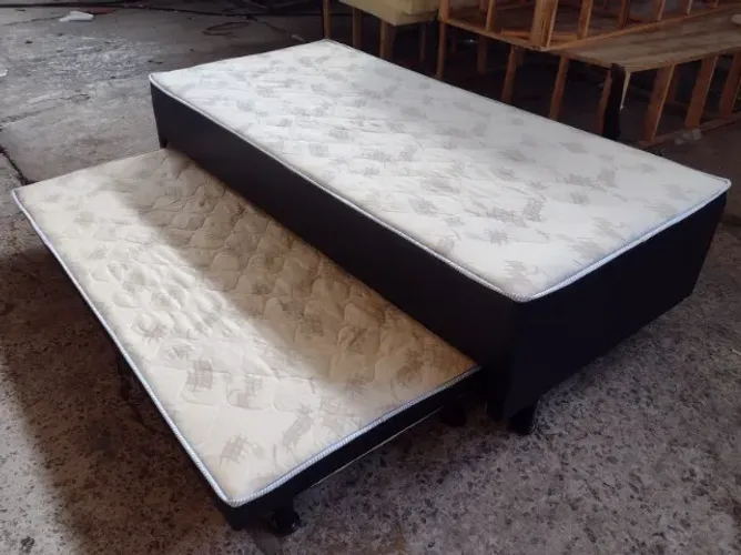 cama box de solteiro com auxiliar 