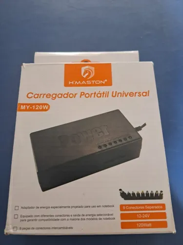 CARREGADOR PORTÁTIL UNIVERSAL MY-120W H´MASTON NOVO LACRADO FRETE GRÁTIS PARA MACEIÓ