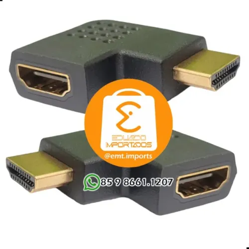 Adaptador HDMI 90 Graus Em L Macho x Femea LE-5552
