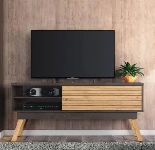 Promoção Rack Retrô Preto 55" - 08/09