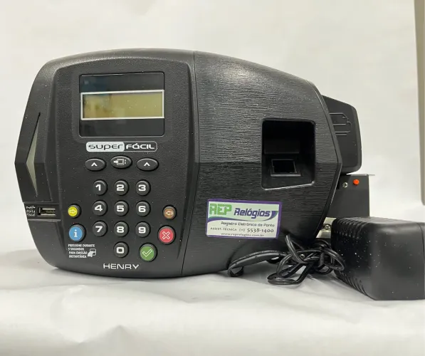 Relógio de Ponto Biométrico com Impressão HENRY Super Fácil Bivolt Usado DESAPEGO