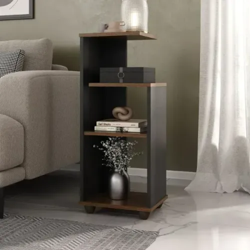 Mesa de Apoio Bis imbuia preto frete gratis