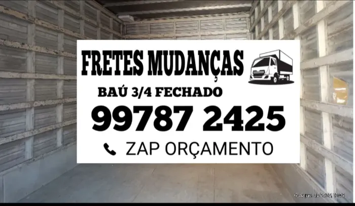 Caminhão de mudança baú 3/4