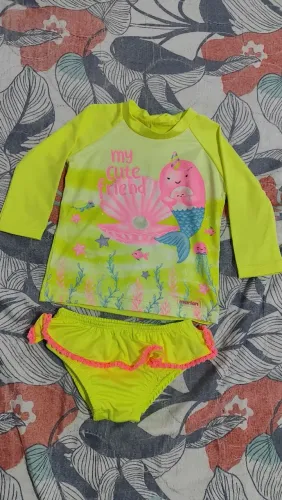 Biquíni manga longa bebê 6 meses 