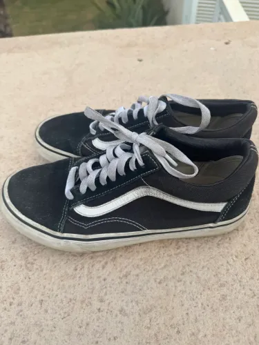 [38] Tênis Vans Old Skool Black White Original unissex (preto/branco) TAM 38 BR