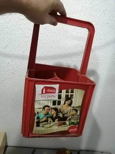 Engradado antigo Coca-Cola pra quatro garrafas 