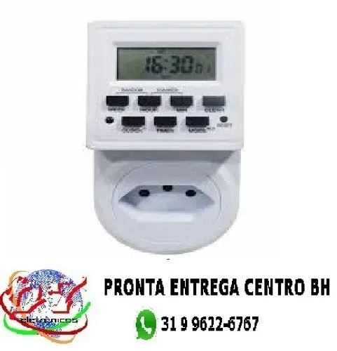 Timer Temporizador Digital Tomada Bivolt 10a Liga e Desliga Programavel Automação