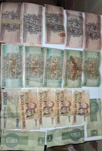 Lote coleção de cédulas antigas cruzeiros 