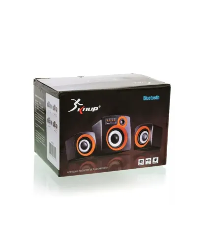 CAIXA DE SOM BLUETOOTH 16W 2.1 KNUP KP-6011 PRETO