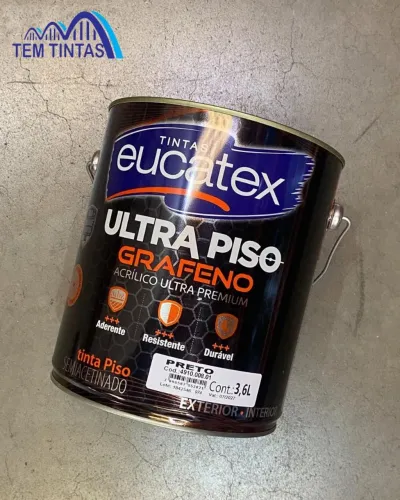 Tinta para piso Grafeno Preto 3,6L Eucatex