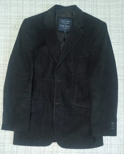Blazer Veludo Cotelê Preto Tamanho 48  