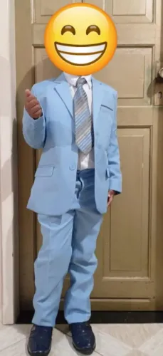 TERNO INFANTIL 8 ANOS? Terno azul bebê para ocasiões especiais.