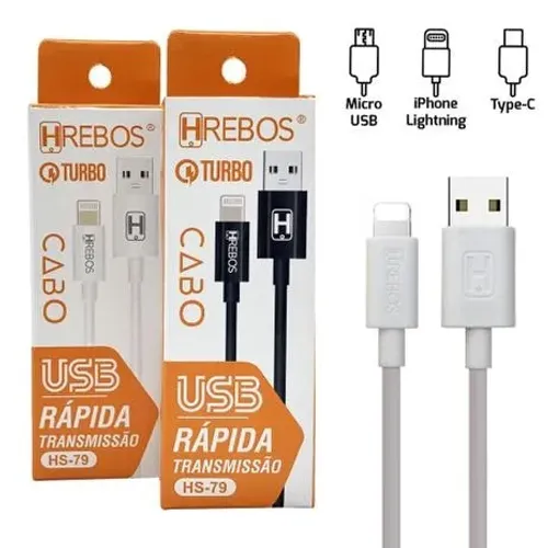 Cabo iPhone, iPod e iPad de carga e transmissão de Dados turbo 3.0