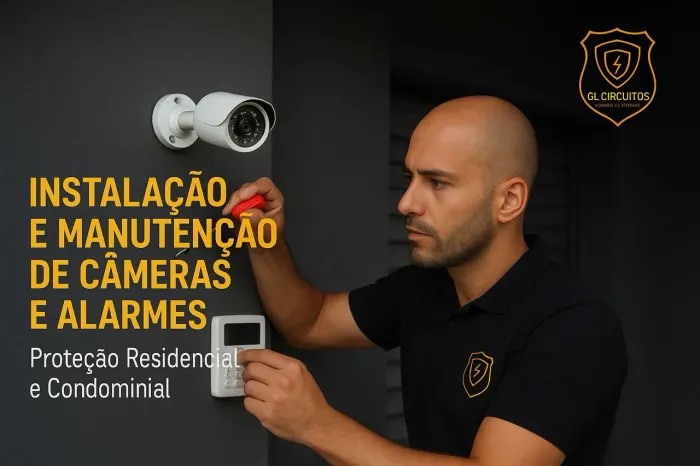 Instalação e manutenção de câmeras e alarmes