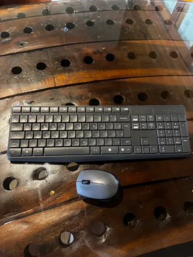 Kit de teclado e mouse sem fio Logitech MK235 teclado grafite e mouse