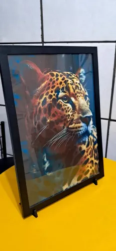 Quadro decorativo onça pintada 