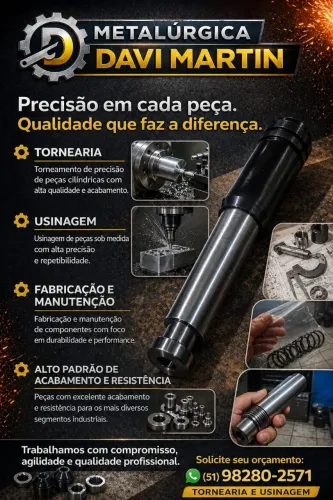 Serviço de  torno e usinagem 