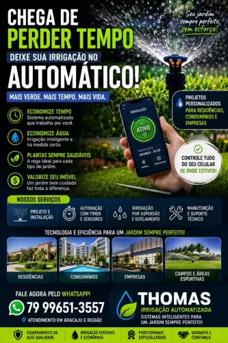 IRRIGAÇÃO AUTOMATIZADA - INSTALAÇÃO E MANUTENÇÃO 